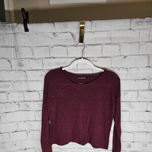 Brandy Melville Cropped Lightweight Maroon Sweater